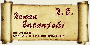 Nenad Batanjski vizit kartica